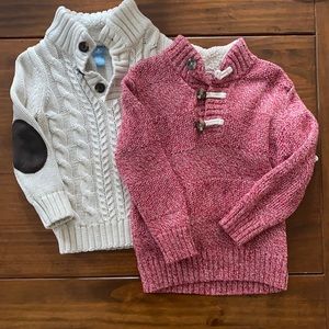 Two sweaters, gap and cat and  jack boys size 3t